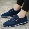 MEN'S LACE-UP MESH CONTRAST COLOR CASUAL SHOES 51544455S