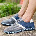 MEN'S LACE-UP MESH CONTRAST COLOR CASUAL SHOES 51544455S