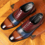 Men's Brogue Colorblock Carved Groom Shoes 54036752S