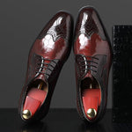 MEN'S CASUAL BROGUE EMBOSSED OXFORD SHOES 44709030S