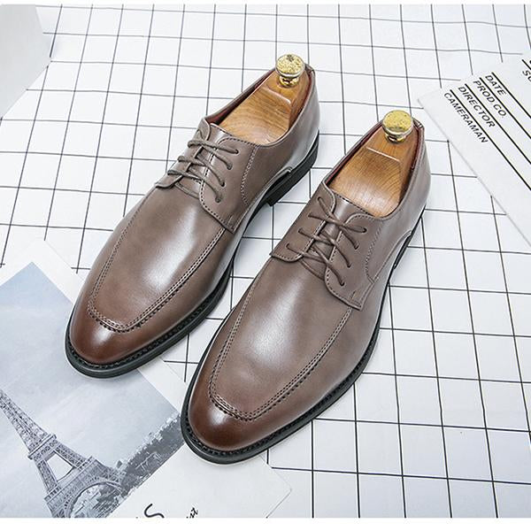 MEN'S LACE UP CLASSIC LEATHER BUSINESS SHOES 17036073YL