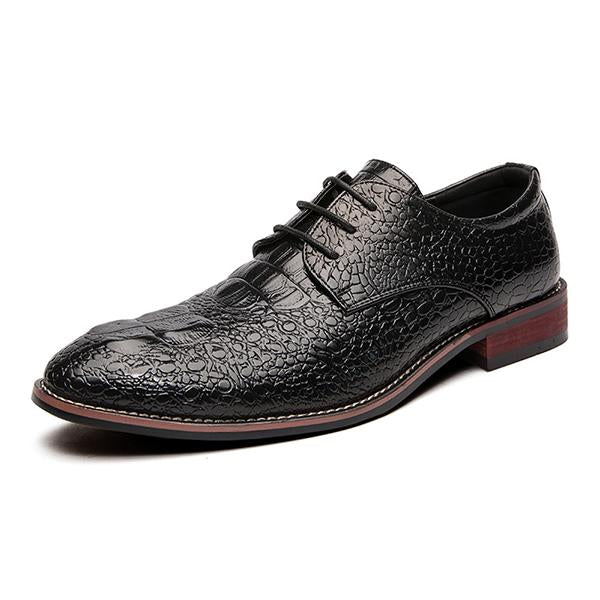 MEN'S CASUAL SLIP-ON CROCODILE PATTERN DRESS SHOES 78342495S