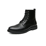 MEN'S BLACK LACE UP MOTORCYCLE BOOTS 69876940YL