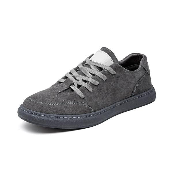 MEN'S CASUAL FROSTED SUEDE LACE-UP SNEAKERS 40179774S