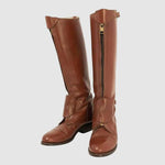 MEN'S RETRO BUCKLE FRONT ZIPPER KNIGHT BOOTS 90871046S