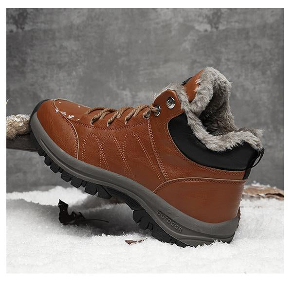 MEN'S WATERPROOF SNOW BOOTS WARM LINED NON SLIP HIKING BOOTS ﻿55758781YL