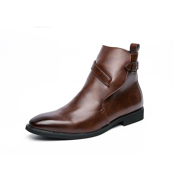 MEN'S RETRO BUSINESS DRESS LEATHER BOOTS 56384382YL