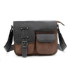 MEN'S MATTE LEATHER MULTI-POCKET MESSENGER BAG 06591414S