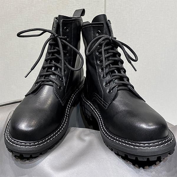 MEN'S BLACK LACE UP BIKER BOOTS 33959955YL