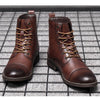 MEN'S POINTED RETRO LACE UP BOOTS 90169516YL