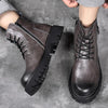 MEN'S FASHION SIDE ZIPPER HIGH TOP LACE UP BOOTS 05593128S