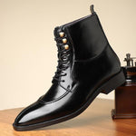 MEN'S BUSINESS FASHION SQUARE TOE MARTIN BOOTS 13333467S