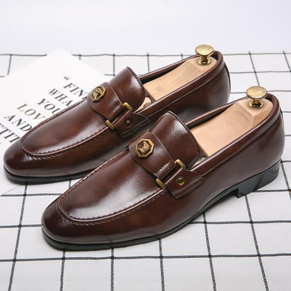 MEN'S STYLISH METAL DECORATION LOAFERS 57598230S