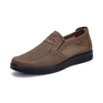 MEN'S FABRIC PERFORATED BREATHABLE ROUND TOE CASUAL SHOES 53120958YL