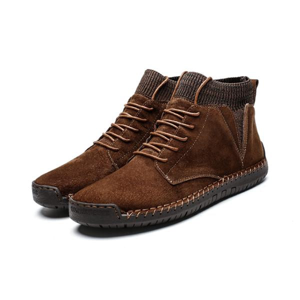 MEN'S CASUAL HAND-STITCHED ANKLE BOOTS 16230619S