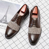 MEN'S CASUAL FASHION STITCHED BROGUE LEATHER SHOES 39700643S