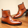 MEN'S BUSINESS FASHION SQUARE TOE MARTIN BOOTS 13333467S