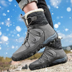 MEN'S WATERPROOF SNOW BOOTS WARM LINED FAUX FUR INSULATED NON SLIP HIKING BOOTS 94835030YL