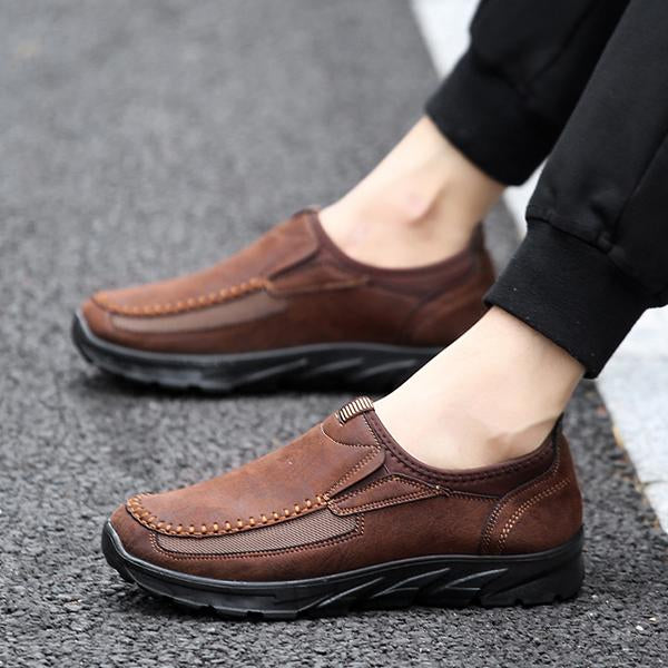 MEN'S RETRO BREATHABLE SLIP-ON CASUAL SHOES 16533125S