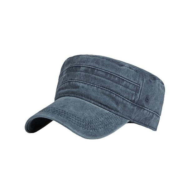 MEN'S WASHED AND DISTRESSED CASUAL FLAT HAT 48262616S