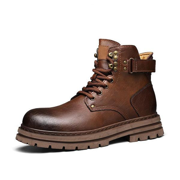 MEN'S RETRO LACE UP CASUAL BOOTS 09567829YL