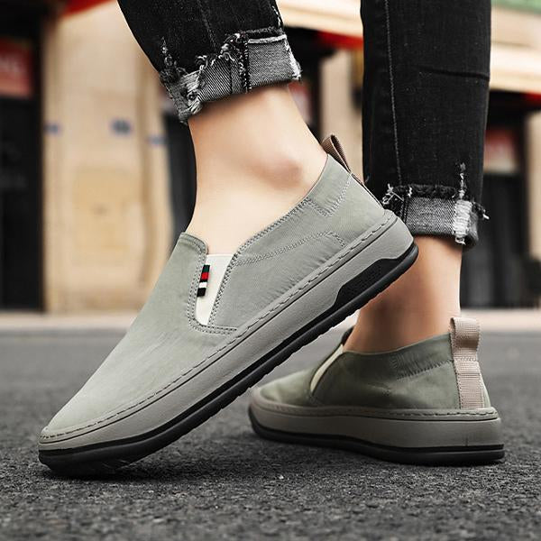 MEN'S BREATHABLE ICE SILK SLIP-ON CASUAL CANVAS SHOES 05277173S