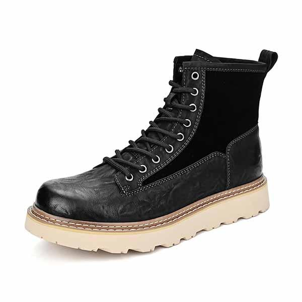 MEN'S WARM AND THICK RETRO LACE UP BOOTS 10071947YL