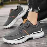 MEN'S CANVAS THICK-SOLED LACE-UP WALKING SHOES 69364242S