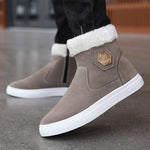 MEN'S FASHION PLUSH SIDE ZIPPER ANKLE SNOW BOOTS 03174802S