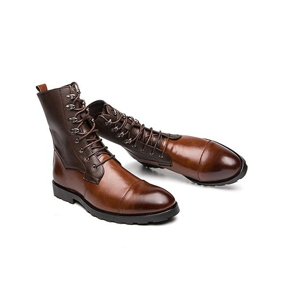 MEN'S RETRO LEATHER LACE UP BOOTS 49188352YL