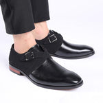 MEN'S STYLISH COLORBLOCK BELT BUCKLE DRESS SHOES 94435109S