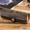 MEN'S RETRO COWHIDE CYLINDRICAL PORTABLE WATCH STORAGE BOX 73361645S