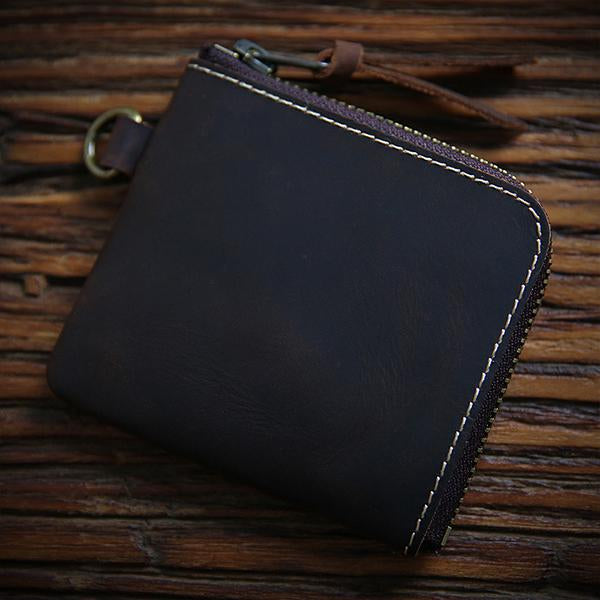 MEN'S RETRO SHORT ZIPPERED COIN PURSE 32441473S