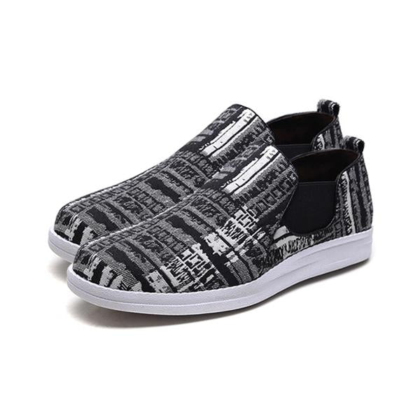 MEN'S CASUAL ETHNIC PATTERN SLIP-ON FLAT SHOES 88906855S