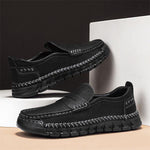 MEN'S HANDMADE STITCHING CASUAL LEATHER LOAFERS 87423750YL