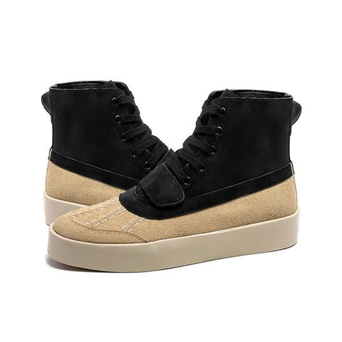 MEN'S HIGH-TOP SUEDE PATCHWORK CASUAL SNEAKERS 13790406S