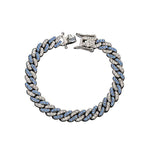 MEN'S FASHION GEOMETRIC BLUE RHINESTONE BRACELET 12575283S