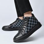 MEN'S SOFT SOLED CHECKERED LACE UP BOOTS 24014350YL