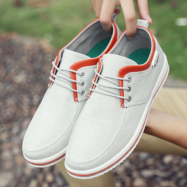 MEN'S LACE-UP DAILY CASUAL SPORTS CANVAS SHOES 60787990S