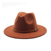 ELEGANT BELT BUCKLE FLAT BRIM WIDE BRIM JAZZ HAT 22503508S