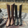 MEN'S RETRO BACK ZIP KNEE-HIGH EQUESTRIAN  BOOTS 75864943S