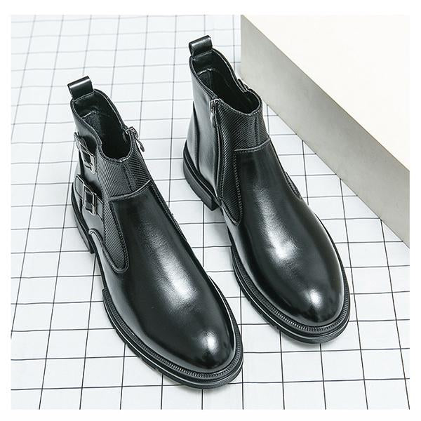 MEN'S POINTED FASHION CHELSEA ZIPPER BOOTS 94703997YL