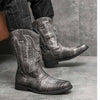 MEN'S RETRO SOLID COLOR EMBROIDERED WESTERN COWBOY BOOTS 91678757YL