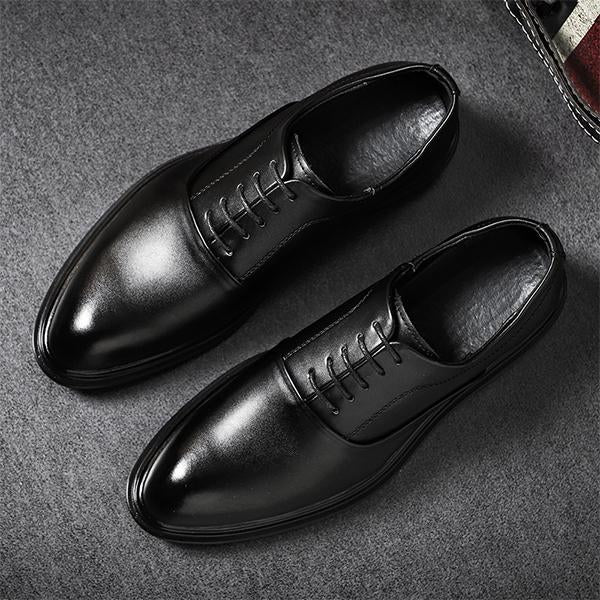 MEN'S BUSINESS POINTED TOE LACE-UP WEDDING SHOES 96819377S