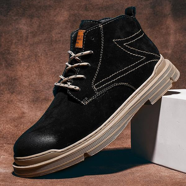 MEN'S LACE-UP CASUAL RETRO WORK STYLE BOOTS 84014659S