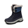 MEN WATERPROOF  FAUX FUR INSULATED WARM LINED NON SLIP HIKING BOOTS 09684620YL