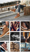 MEN'S RETRO THICK-SOLED WORKER STYLE BOOTS 96620140S