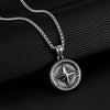 MEN'S FASHION COMPASS ROUND NECKLACE 34005551S