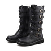 MEN'S VINTAGE MULTI-LAYERED BELT BUCKLE BIKER BOOTS 32288908S