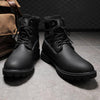 MEN'S CASUAL PLUSH WARM STITCHING LACE-UP BOOTS 48388849S